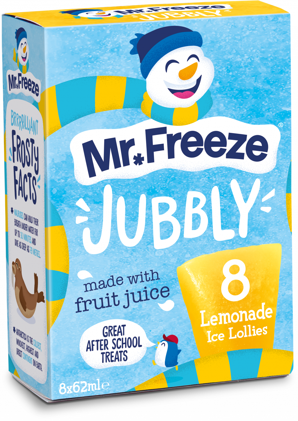 Mr Freeze Jubbly 8x62ml LEMONADE