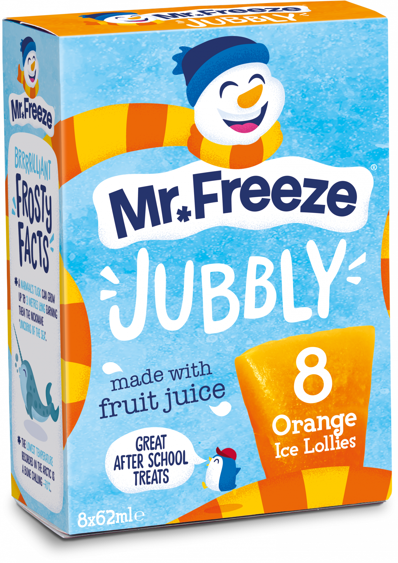 Mr Freeze Jubbly 8x62ml ORANGE