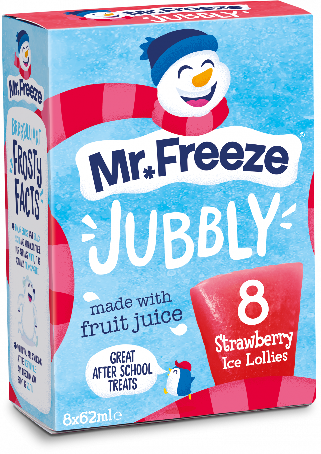 Mr Freeze Jubbly 8x62ml STRAWBERRY