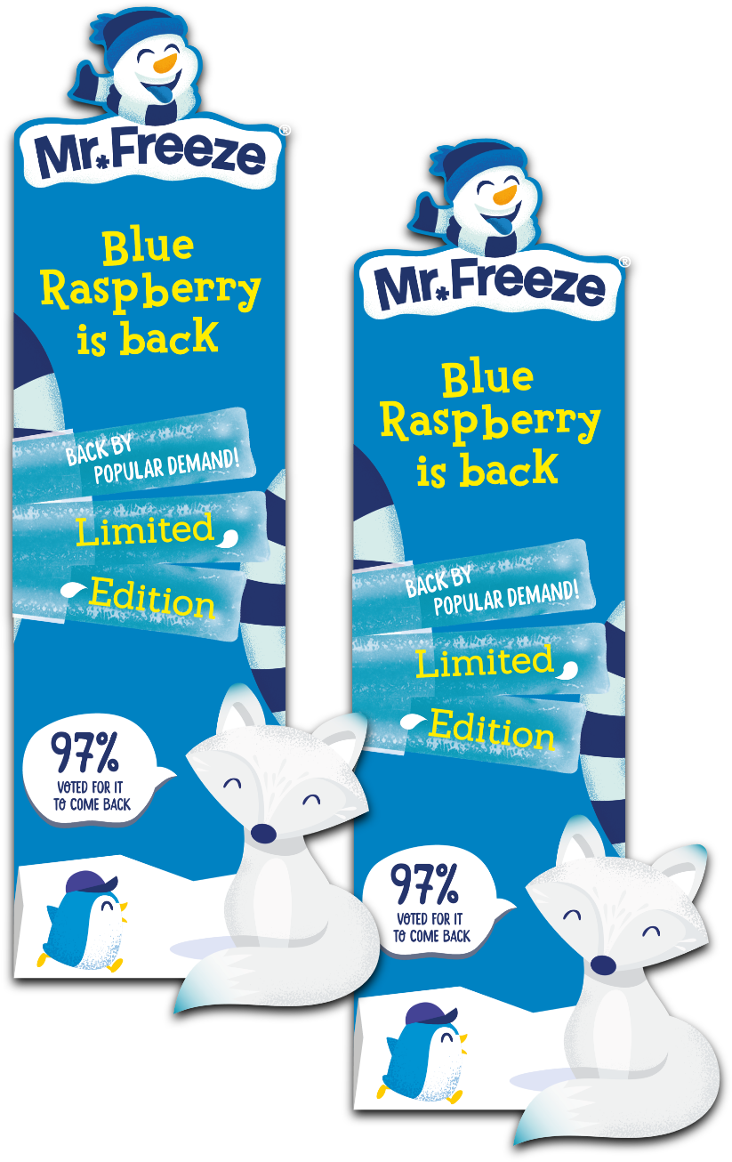 Mr.Freeze Blue Raspberry Bookmarks